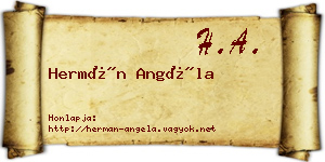 Hermán Angéla névjegykártya